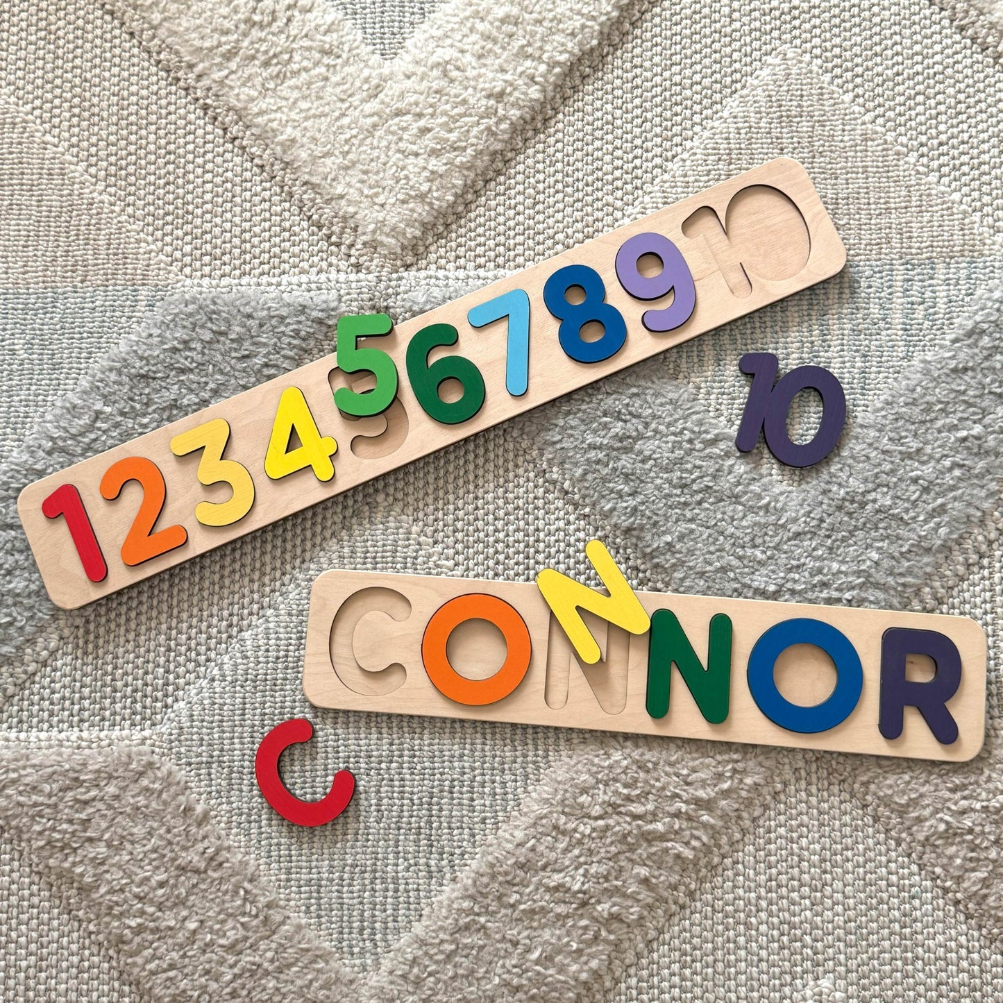 SPECIAL OFFER-Wooden Name Puzzle with FREE Wooden Numbers Puzzle