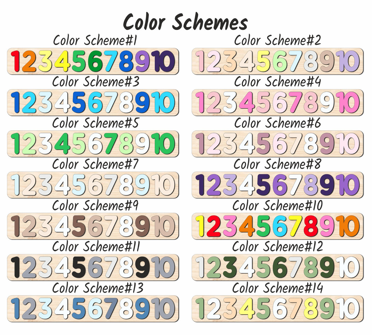 SPECIAL OFFER-Wooden Name Puzzle with FREE Wooden Numbers Puzzle