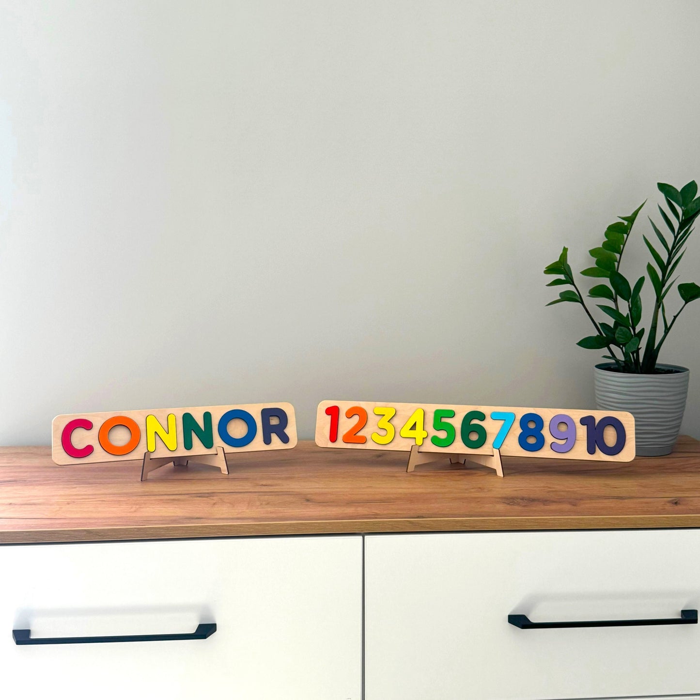 SPECIAL OFFER-Wooden Name Puzzle with FREE Wooden Numbers Puzzle