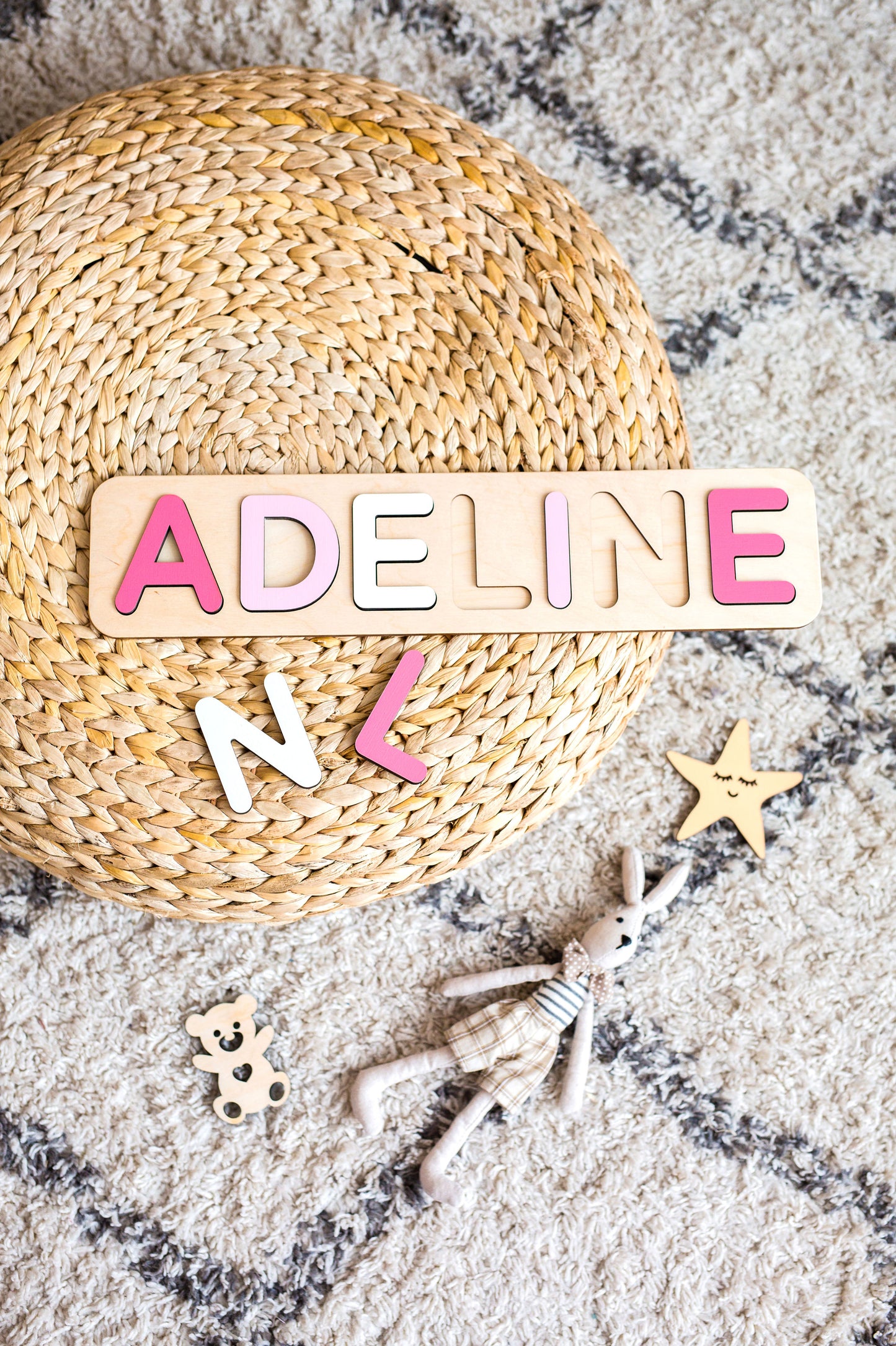 SPECIAL OFFER-Wooden Name Puzzle with FREE Wooden Numbers Puzzle