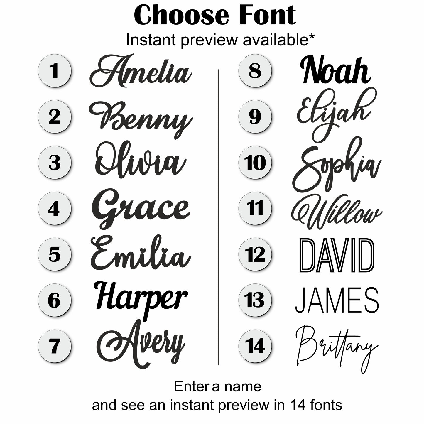 Personalized Wooden Name Sign with LIVE PREVIEW