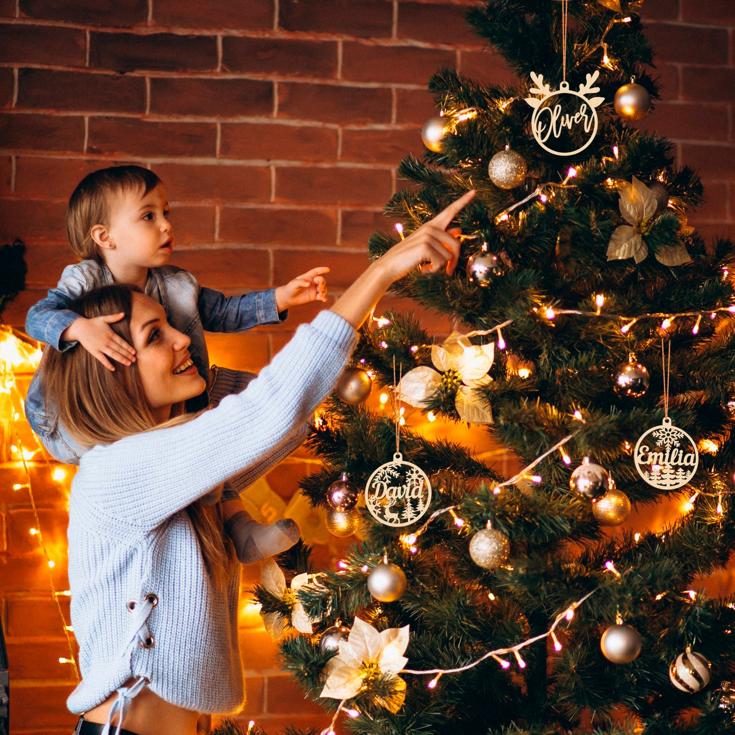 Personalized Wooden Christmas Ornaments