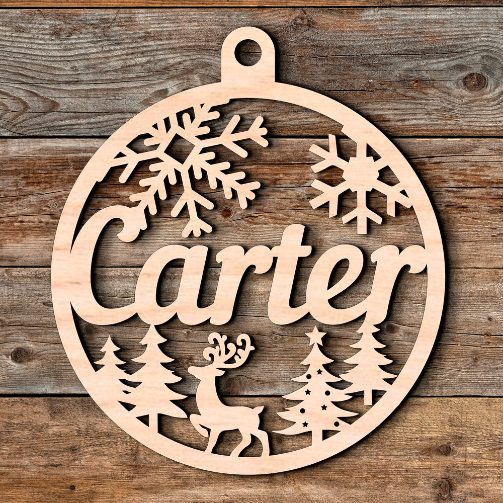 Personalized Wooden Christmas Ornaments